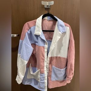 COLORFUL OVERSIZED BUTTON UP